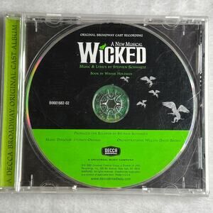 Wicked Original Broadway Cast Recording CD 2003 Decca Kristin Chenoweth Idina